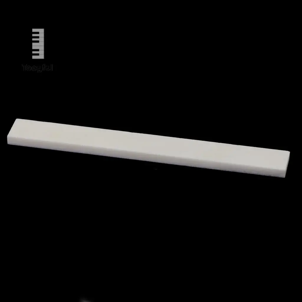 Tooyful 5pcs 80mm Ivory Cattle Bone Portable Replacement Bone Bridge Saddle Uncut Blank for Handmade Guitar Parts & Accessories