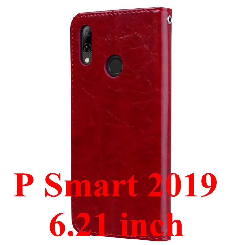 Red Для huawei P Smart чехол POT-LX3 POT-LX1 силиконовый кошелек кожаный чехол для huawei P Smart FIG-LX1 LX2 LX3 FIG-LA1 чехол флип - Цвет: Red