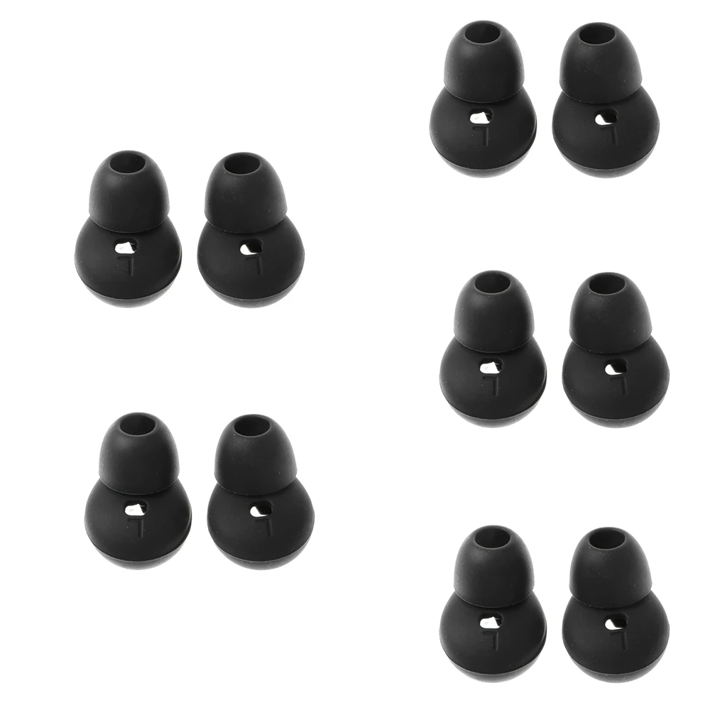 

5Pairs Wireless Bluetooth Headset Replacement Earpads For mobile phone Replace Earbuds Eartips Black