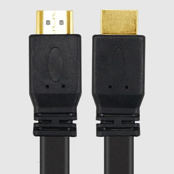 Full HD короткий HDMI штекер в штекер плоский кабель Шнур для аудио видео HD tv