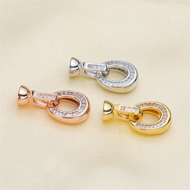 

Wholesale DIY Round Shape Jewelry Making Accessories Silver/Gold/Rose Gold Metal Connector Clasps Findings