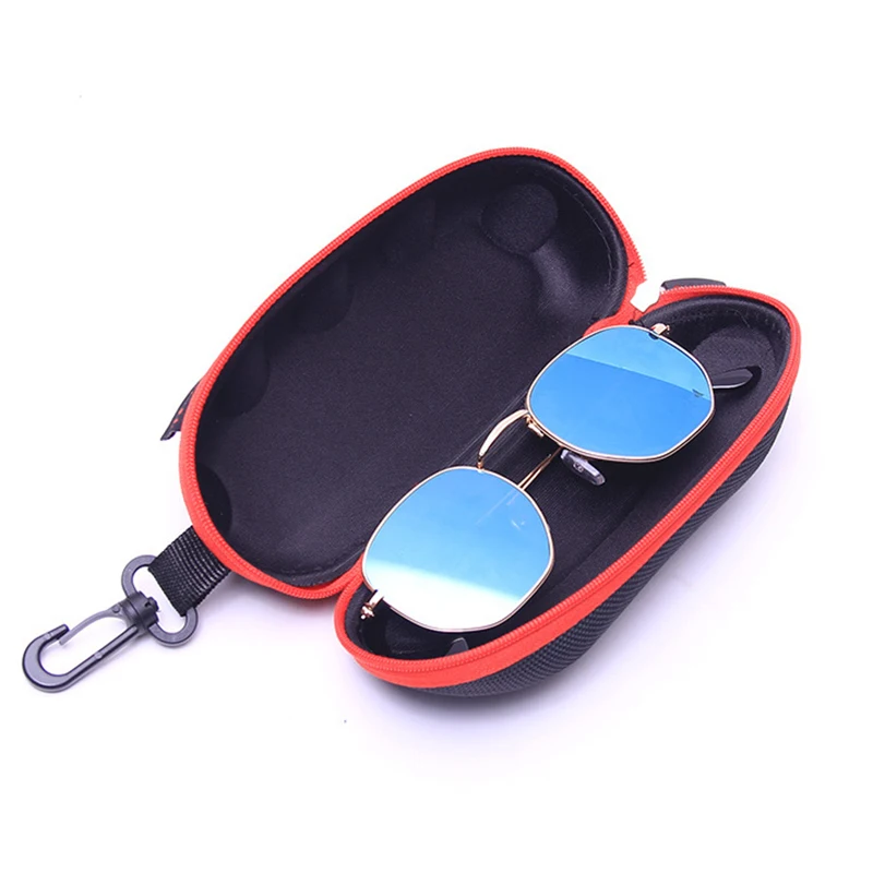 

MLLSE New Brand Women Zipper Compressive Sunglasses Boxes Retro Modern Stylish EVA Glasses Case Female Hook Type Glasses Cases