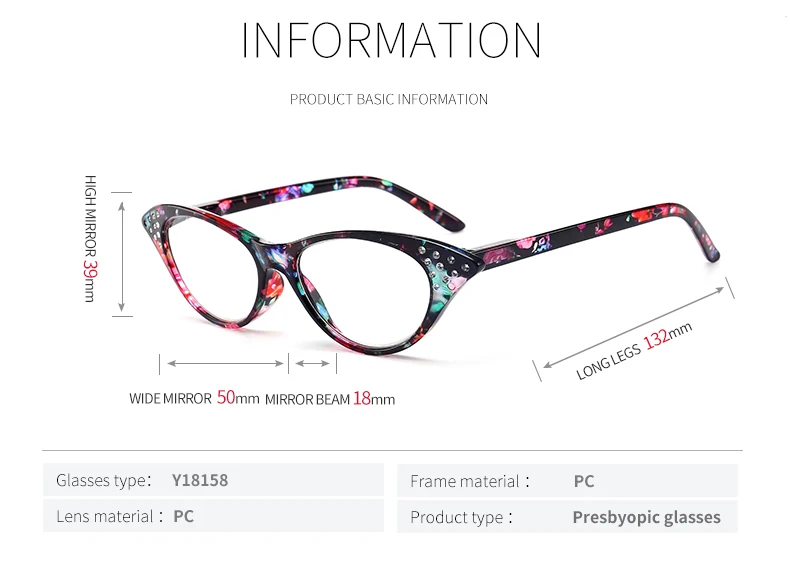 KINZUO светильник и прозрачные Модные женские специальные очки для чтения кошачий глаз очки по рецепту очки для дальнозоркости 18158