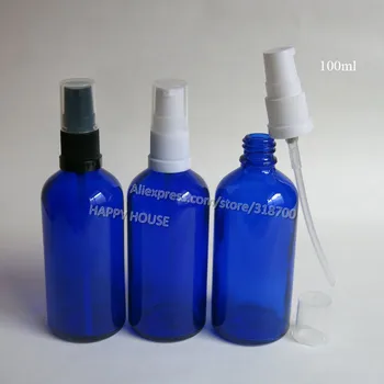 

360 x 100ml Cobalt Blue Glass Lotion Pump Bottle,100 cc Glass Essential Oil Bottle With Pump.