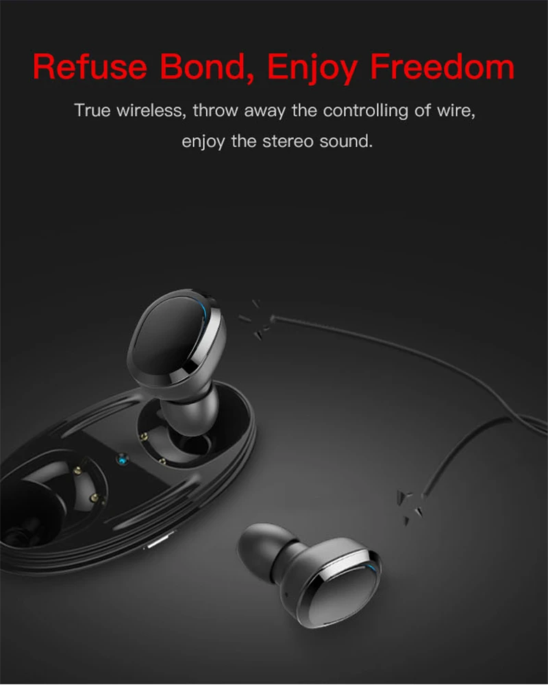 T12 TWS Bluetooth Earphones Double Stereo Wireless Earbuds Bass Bluetooth Headset Handsfree For Smart Phone PC 14
