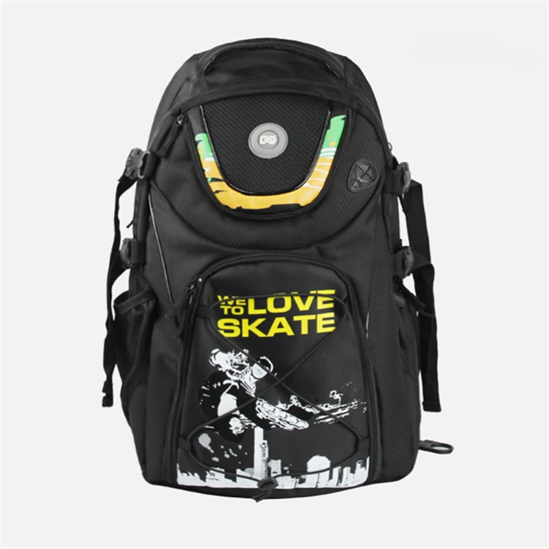 Powerslide WE LOVE TO SKATE DC backpack Inline Skates Container JUST FOR SKATE Skating Bag for Roller Skate Shoes EUR 44 Maximum