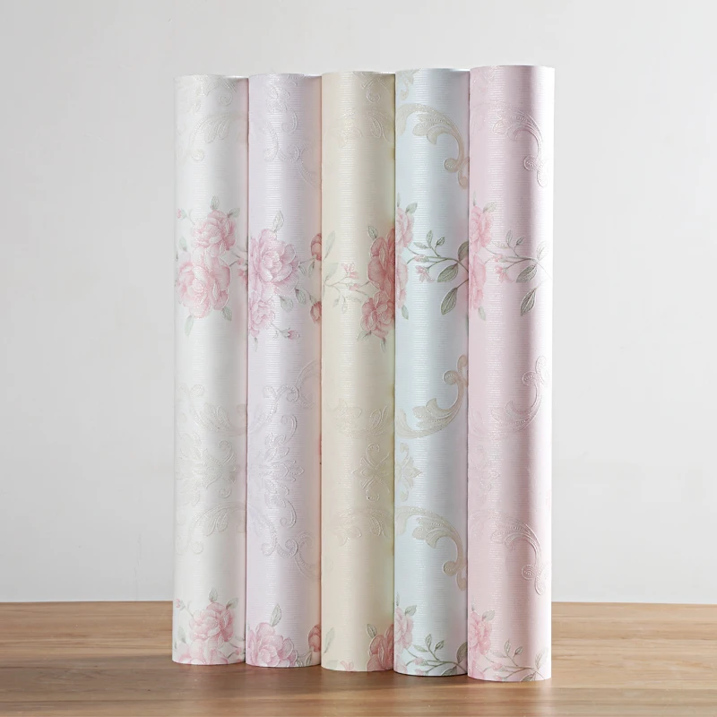 

Modern Floral Wallpapers for Living Room Non Woven Wall Paper Roll for Walls 3D Flower Stripped Wallpapers Mural papel contact