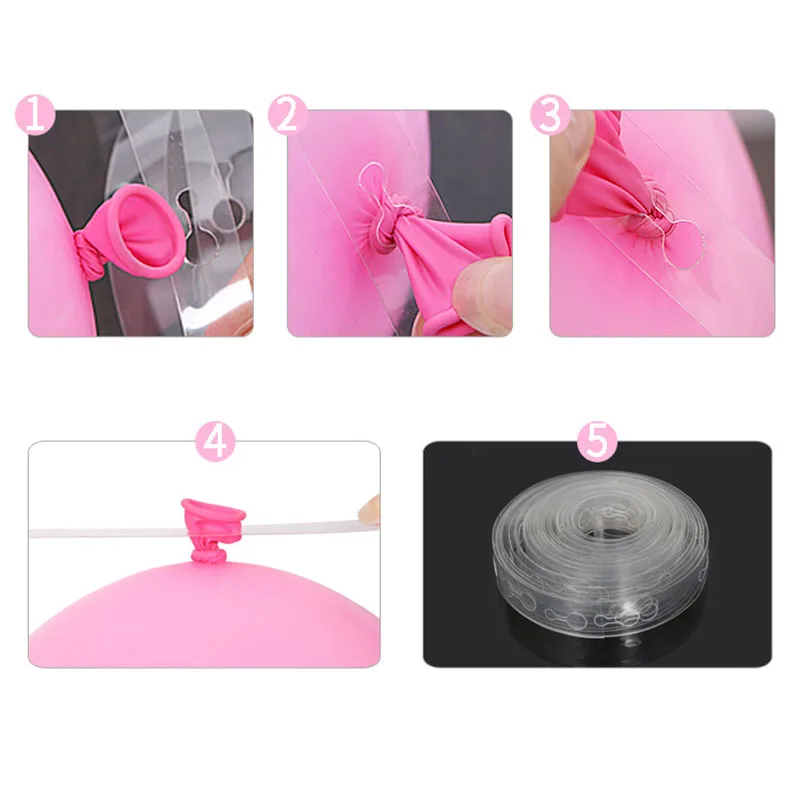5M Balloon Chain 160Holes  Ballons Accessories Accessories Seal Accessories Pump Wedding Birthday Balloons Backdrop Decor  (4)