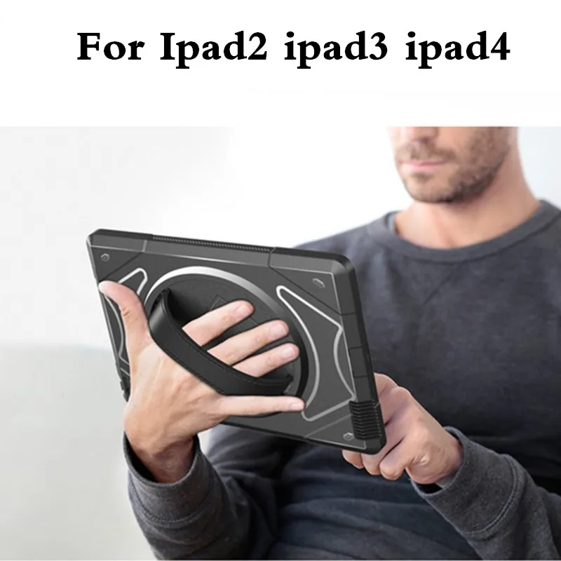 

Armor Kickstand Case Funda For Apple iPad 2 3 4 Cover Tablet Kids Shockproof Heavy Duty Stand Hang Shell For Ipad2 ipad3 ipad4
