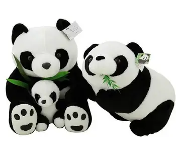 

1pcs 22cm Sitting Mother and Baby Panda Plush Toys Stuffed Panda Dolls SOFT Pillows kids toys& Good Quality