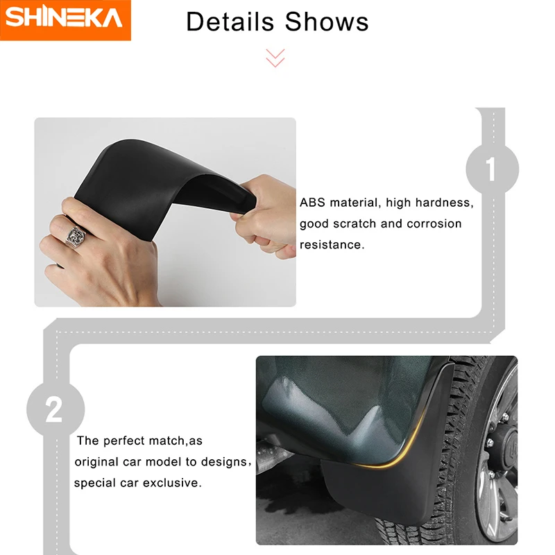 Брызговики SHINEKA для Suzuki Jimny 2007-, Брызговики ABS, автомобильные, наружные, защитные, декоративные, брызговики, крылья для Suzuki Jimny