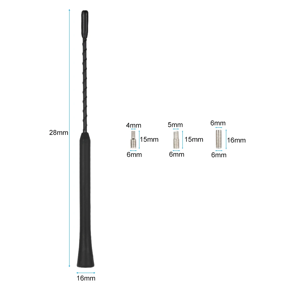 9" Universal Car Radio Flexible Anti Noise Beesting Aerial Antenna Car Auto Roof Mast Stereo Radio FM AM Amplified Booster