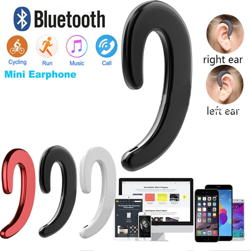 Koop 1 st Beengeleiding Hoofdtelefoon Universal Wireless Bluetooth 4.2 Headset Sport Oortelefoon Stereo Hoofdtelefoon Voor iPhone 40NT27