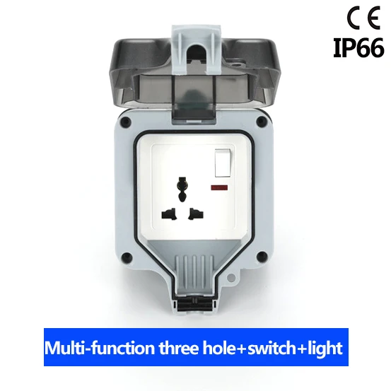 Ip66 Waterproof Socket Weatherproof Switch Light Outdoor