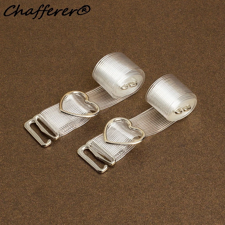 High Elastic 1.5cm Thick Stainless Steel Buckle Heart Bra Straps Stripe
