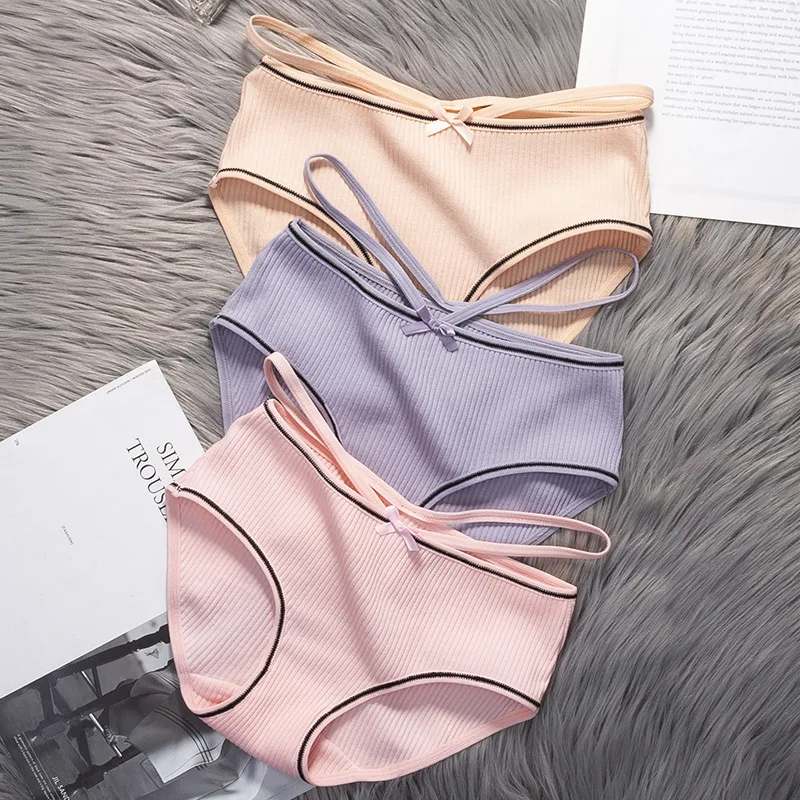 

SP&CITY Cute Bow Solid Seamless Panties For Women Sexy Menstrual Underwear String Side Briefs Cotton Female Lingerie Thongs