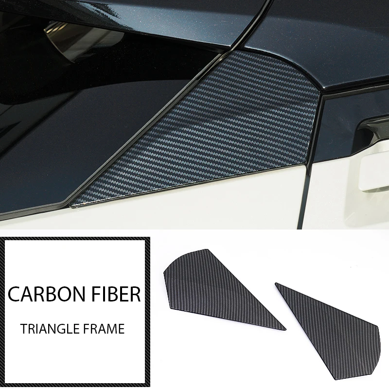 

Carbon Fiber Rear Side Window Triangle Trim Cover For Toyota CHR 2018 Side Wing Spoiler Sticker For Toyota C-HR 2017 2018 2019