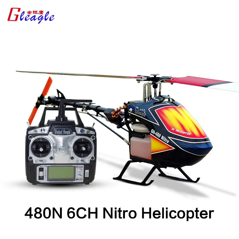 Buy Gleagle 480N18 DFC450L 6 Channel RC GAS Fuel helicopter RTF/RTF gasolin