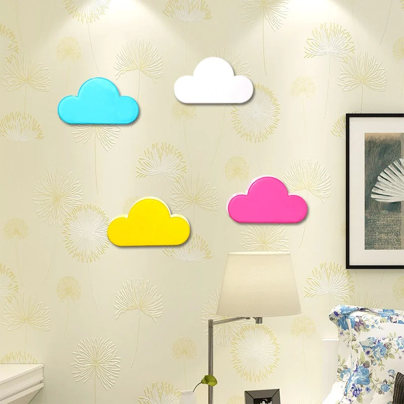 

New Key Holder Crochet Pink Yellow Cloud Shape Magnetic Hanger Magnets Key Holder Wall Keys Securely Wall Hook Home Kitchen 1PC
