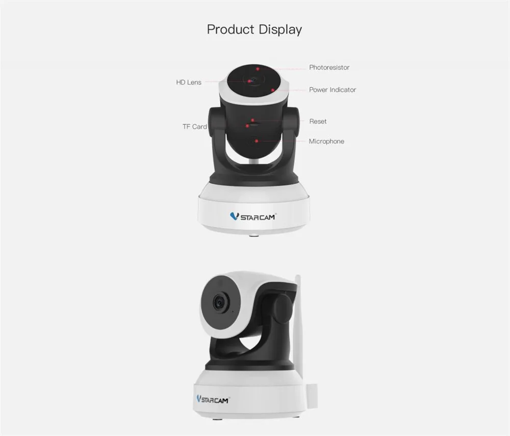 Vstarcam C24/C24S 720/1080 P беспроводной домофон PTZ камера wifi IP камера