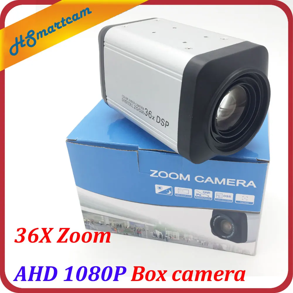 HD 2.0MP AHD 1080P Box camera 36X Zoom lens Camera s WDR Auto IRIS DSP RJ485 для DVR CCTV|36x zoom|box cameraahd 1080p |