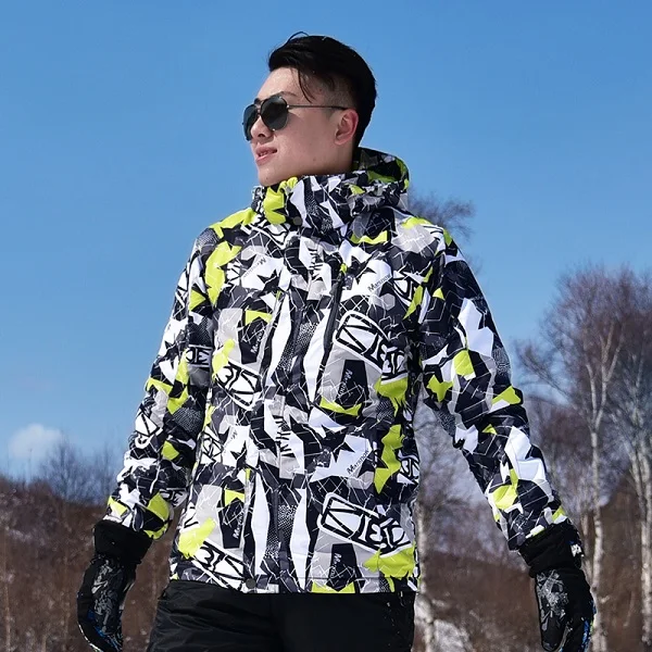 Мужские куртки для катания на лыжах, зимние теплые водонепроницаемые ветроустойчивый сноуборд, куртки для альпинизма, Мужская лыжная спортивная одежда - Цвет: Model 2