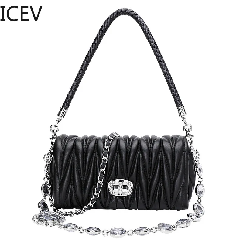 Us 49 6 48 Off Icev New European Fashion Designer Handbags High Quality Genuine Leather Bags Sheepskin Crossbody For Women Messenger In