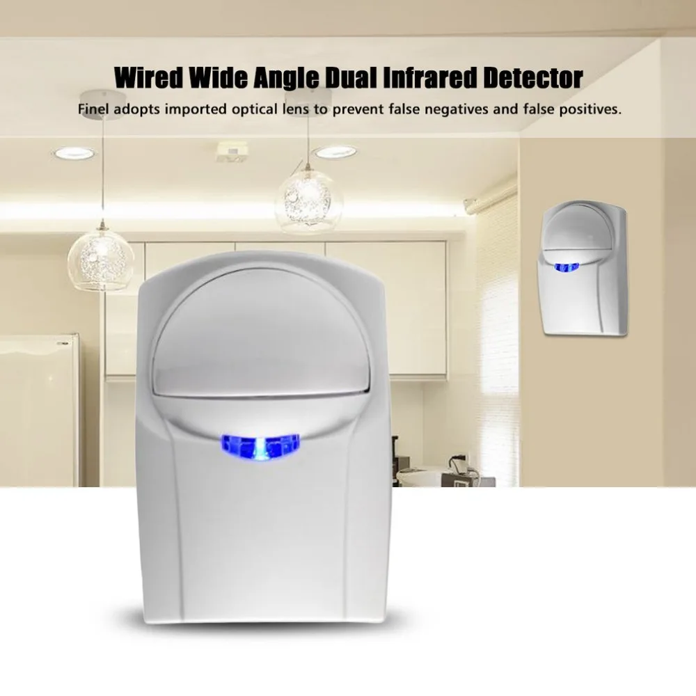 

Mini Portable Wired Wide Angle Dual Infrared PIR Motion Detector Sensor Low Consumption for Home Security CB62