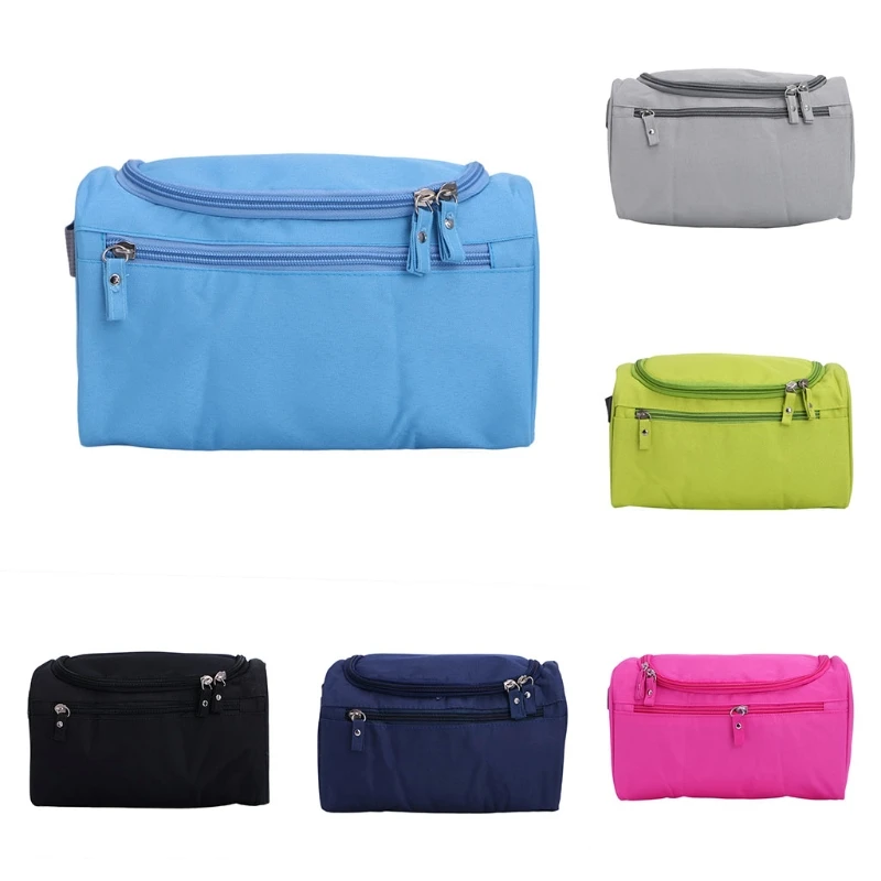 

THINKTHENDO Men Women Makeup Travel Organizer Hanging Cosmetic Storage Bag Wash Toiletry 2017 Fashion Solid Zip Nylon Bags