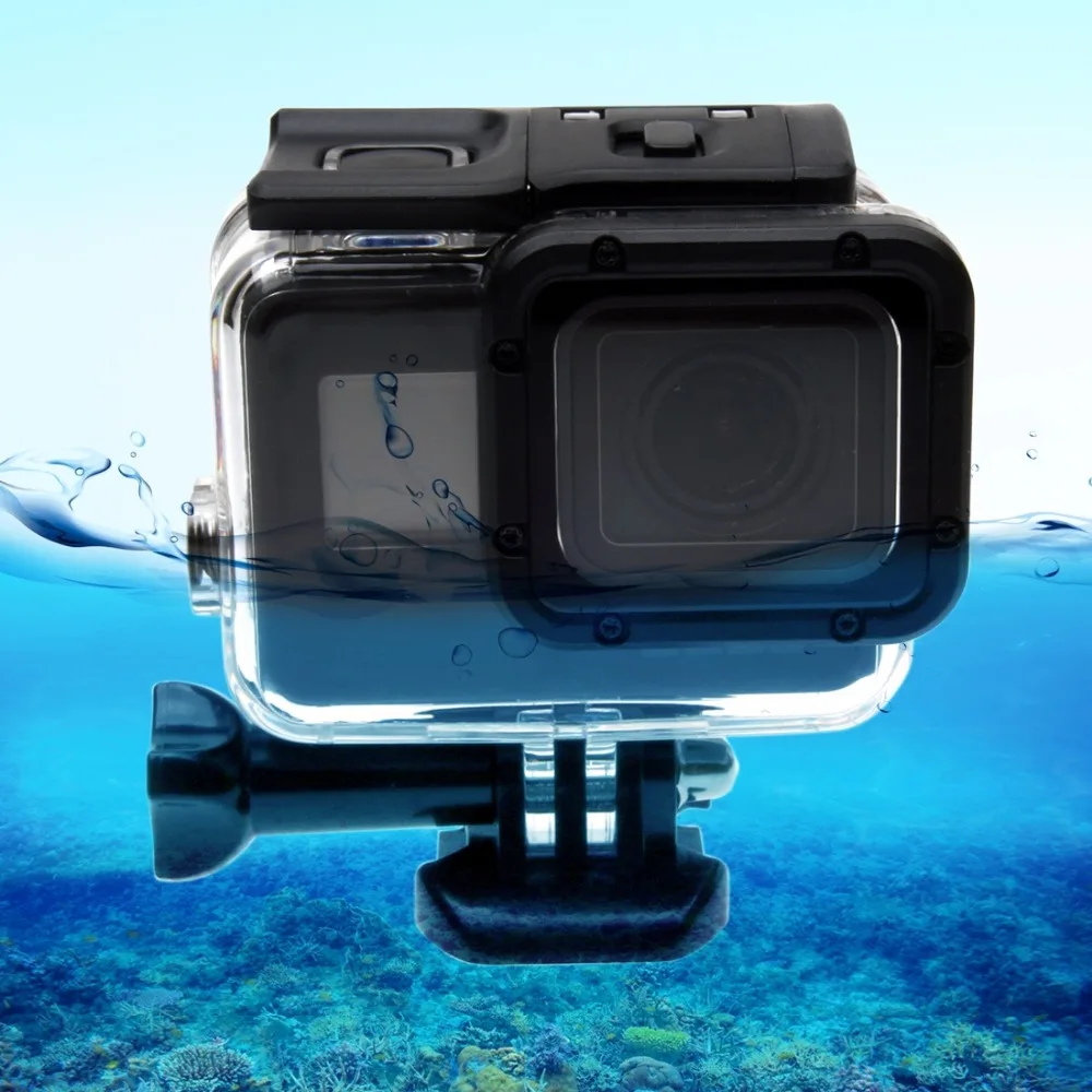 

For GoPro HERO6 /5 30m Waterproof Housing Protective Case + Hollow Back Cover with Buckle Basic Mount & Screw