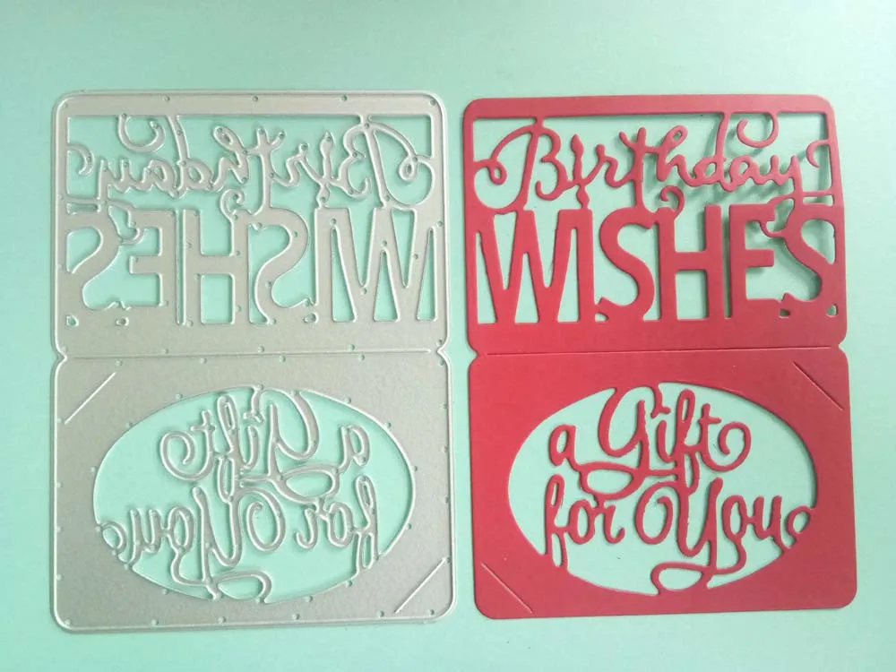  Birthday card DIY Metal Cutting Dies Scrapbooking Album Photo Embossing Crafts Paper Cards Envelope - 32990431202