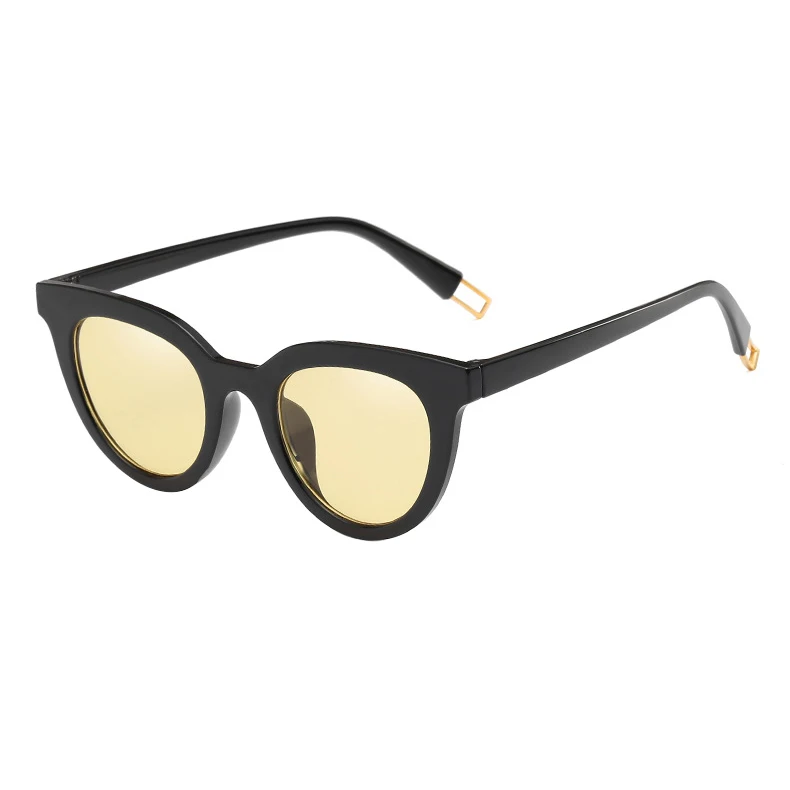 TOYEARN новые модные корейские брендовые дизайнерские Винтажные Солнцезащитные очки кошачий глаз женские прозрачные солнцезащитные очки для женщин oculos de sol - Цвет линз: C04