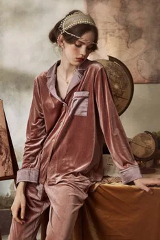 

Fashion Pajamas Women Long Sleeve Sleepwear Autumn Winter Pajamas Set Lady Pyjamas Home Clothing Woman Pajama Ins Style