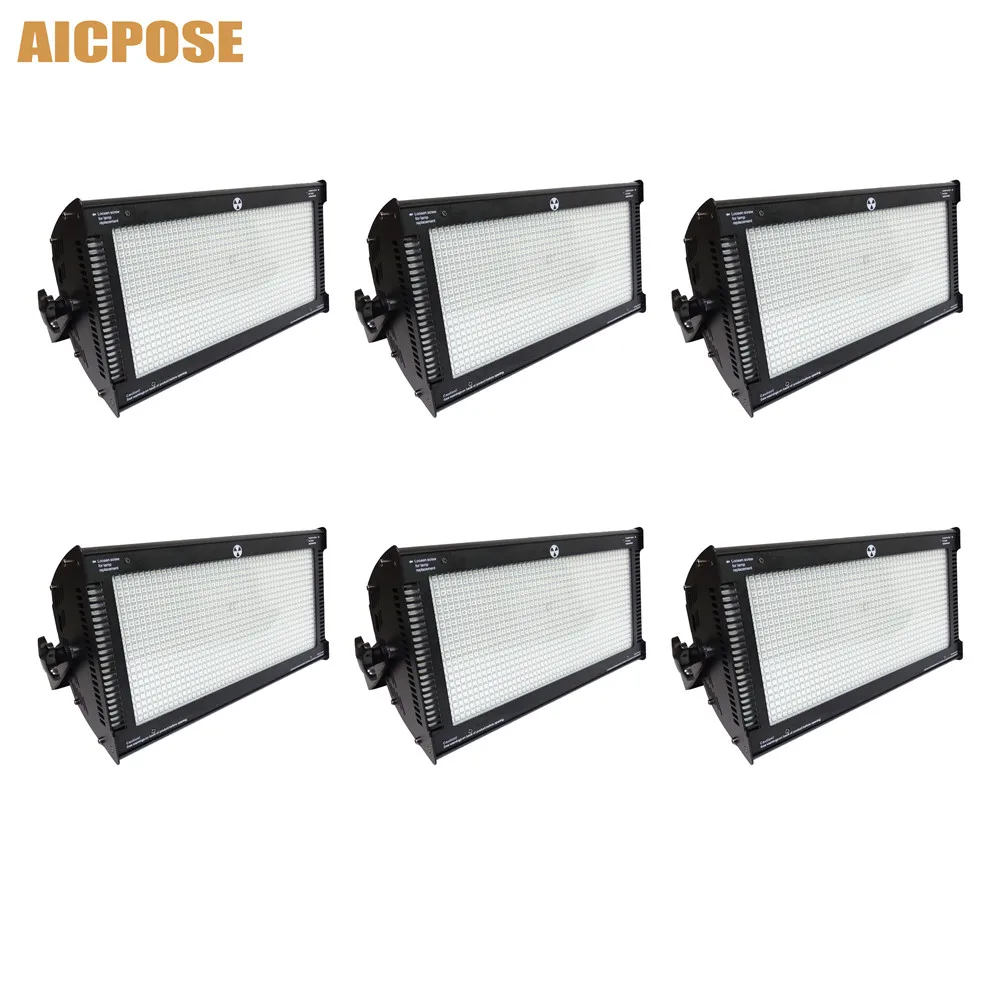 6Pcs/lots Atomic LED 1000W DMX Strobe Light Stroboscope Lights Fit