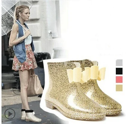 leopard ankle rain boots
