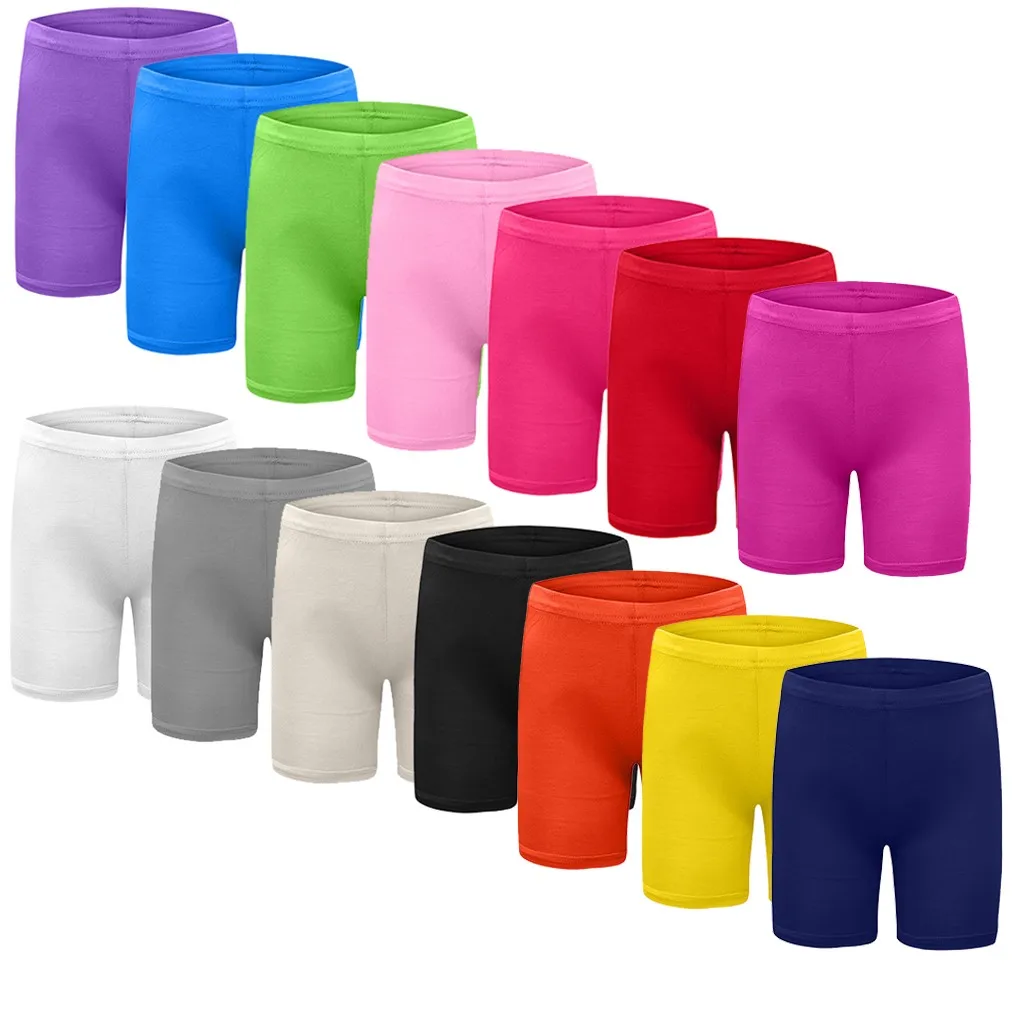 

Girls Summer Dance Shorts Girls Bike Short Breathable and Safety Pants Leggings Summer Cotton