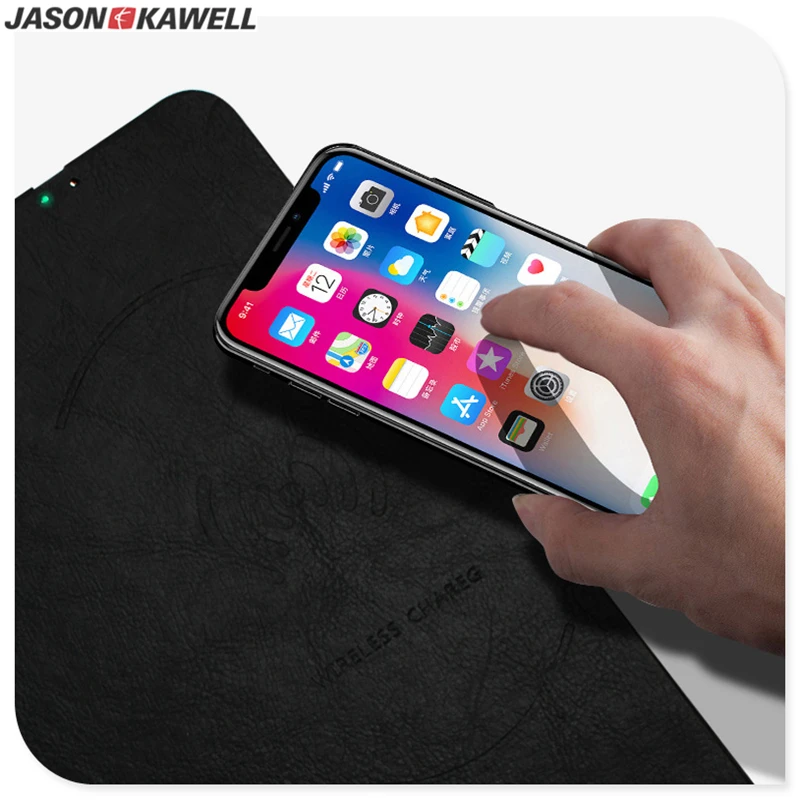 

Shipping cost free Mouse Pad Mobile Wireless Charger for Samsung S8 Note8 Ultra Thin for iPhone X 8 Plus