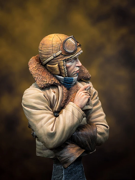 Неокрашенный набор 1/10 RFC пилот в Первой мировой войны фигурка бюста стиле