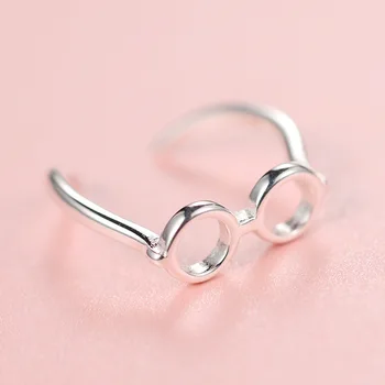 

Hot Sale 925 Sterling Silver Adjustable Open Rings For Women Grils Wedding Gift Prevent Allerg Fashion Sterling-silver-jewelry