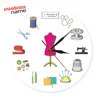 Tailor Shop Quilting and Sew Time Seamstress Modern Wall Clock Customize The Label Sewing Sign Wall Clock Personalize With Name 2