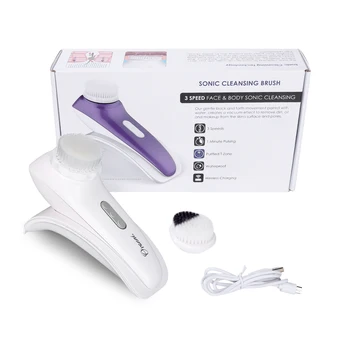 

Ovonni Cordless Rechargeable Electric Ultrasonic Facial Cleansing System Waterproof Inductive Charging Exfoliator