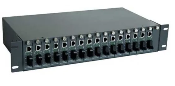 

high quality 16slots Fiber Optic transceiver rack 2U Optic transceiver rack dual power supply