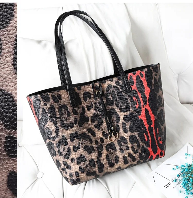 NIGEDU Fashion leopard large women handbag Brand Designer Shoulder Bag for Female Crossbody Bags PU Leather lady Big Totes (5)