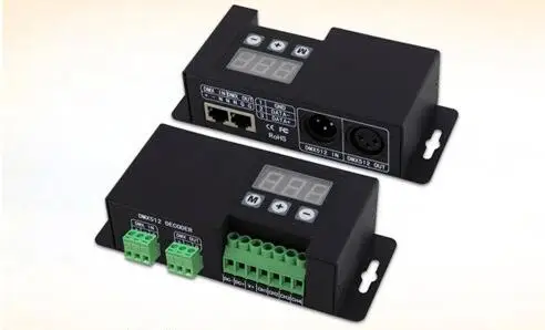 MX512 декодер сигналов мечта Цвет декодер поддержка TM1803, TM1804, TM1809 вождения IC; DC5V-24V Выход TM1809 сигнальный DMX контроллер