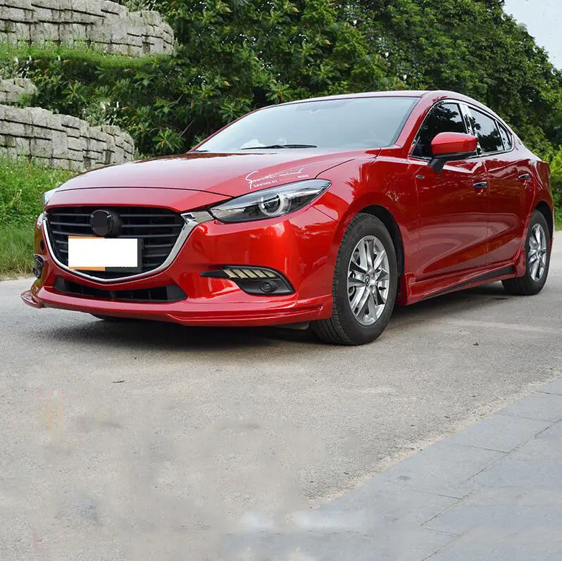 Подходит для Mazda 3 AXELA- Unpaint боковые юбки нижняя часть расширение 2 шт