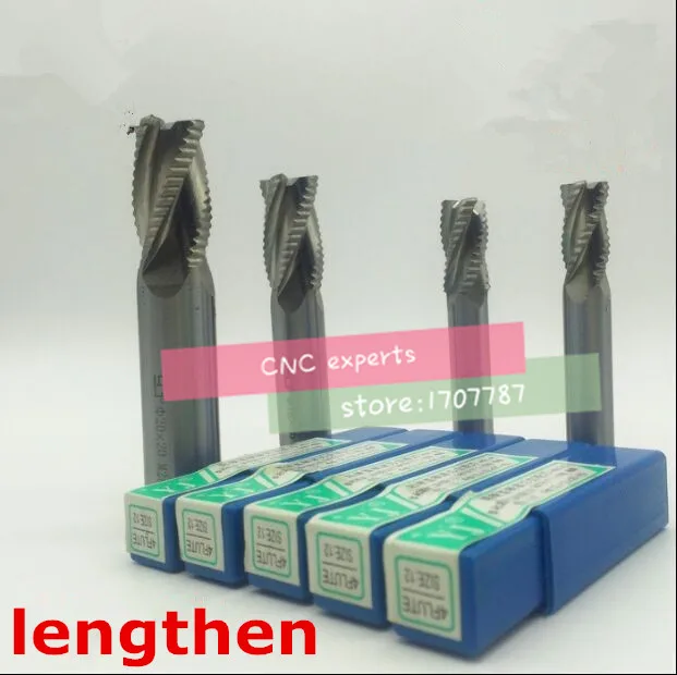 

1pcs HSS-AL 4Flute Rough machining 6~20mm End mill wave edge milling cutter Machine Milling Machinery Cutting tool