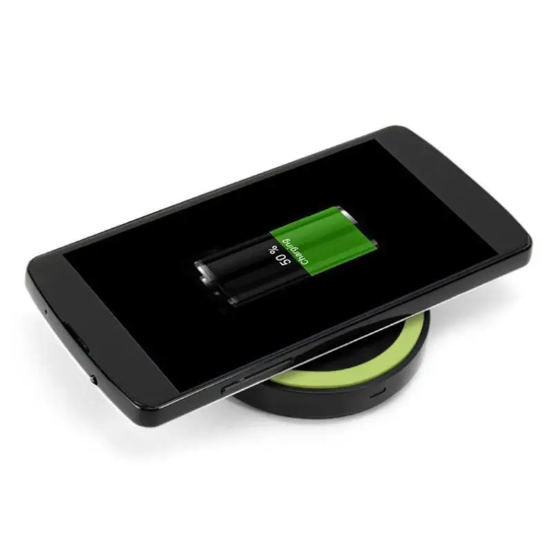 Round Power Bank Wireless Charging Pad Mini Universal Qi Wireless Charger For Lenovo DC 5V / 1.5A
