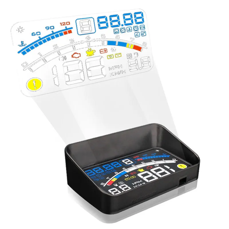 

4E 5.5" Head Up Display Car HUD OBD II EOBD Windshield Projector Self-adaptive Car Fuel etc Parameter Display Speeding Warning
