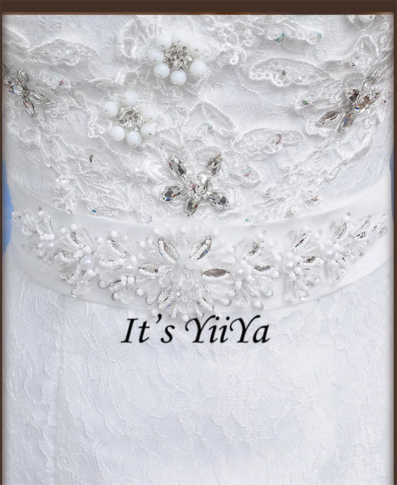 Vestidos De Novia Кружева белый o-образным вырезом Бисер Свадебные платья для невест индивидуальный заказ D92