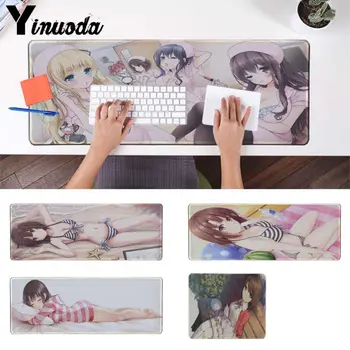 

Yinuoda 2018 New Katou Megumi Eriri Gaming Player desk laptop Rubber Mouse Mat Large Picture Customize Gaming Mousepad